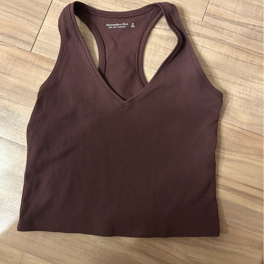 Abercrombie & Fitch brown Ribbed Tank Top